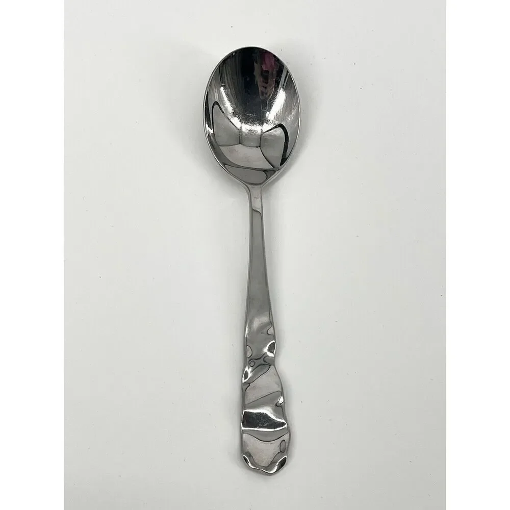 Pottery Barn Japan 18/8 Stainless Flatware LETTUCE Dinner Place Soup Spoon 7.5”
